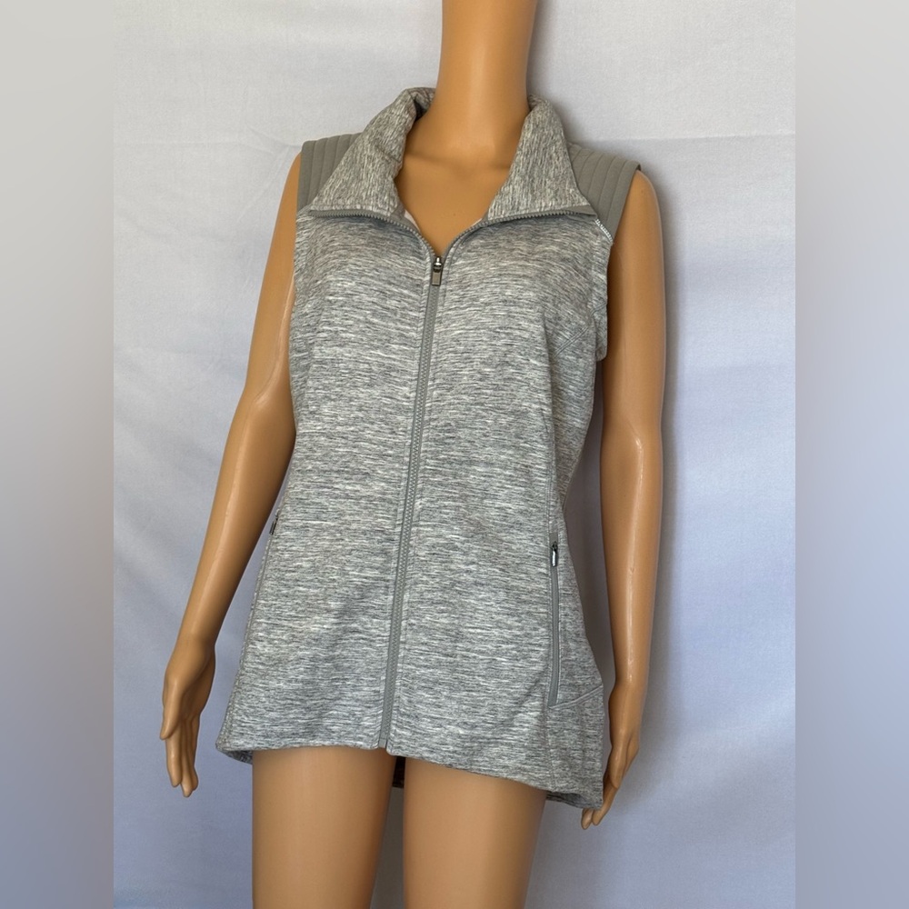 Athleta Grey Heather Spacedye Stronger Vest Size Large